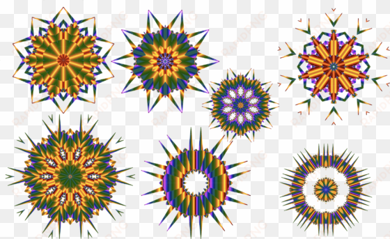 this free icons png design of rainbow snowflakes