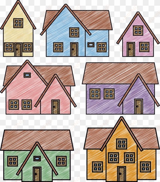 this free icons png design of scribble houses