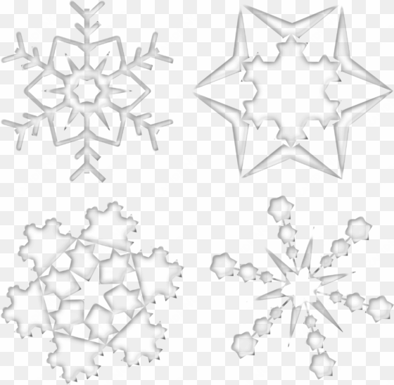 this free icons png design of set of four snowflakes