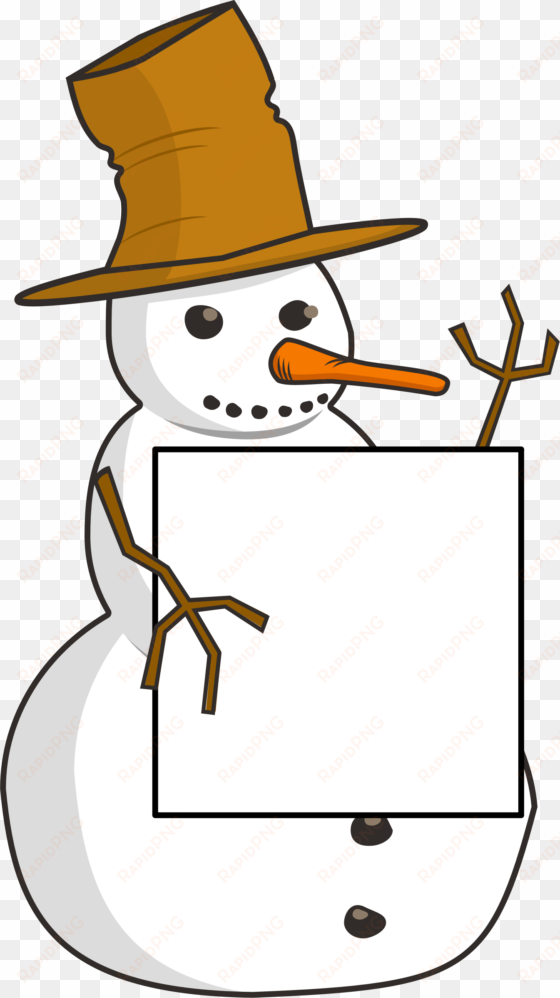 this free icons png design of sign-holding snowman