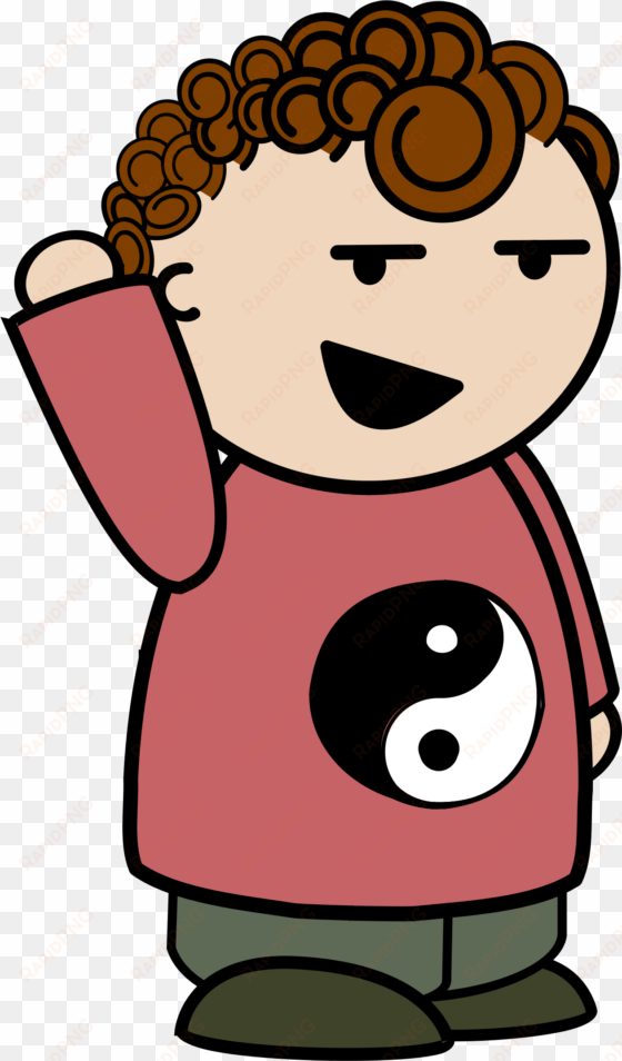 this free icons png design of yin yang boy, hand raised