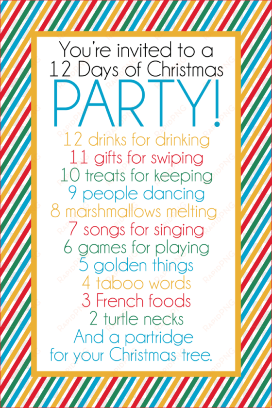 this fun 12 days of christmas party has it all - funny christmas gift exchange ideas