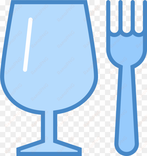 this icon contains a glass and a fork - food