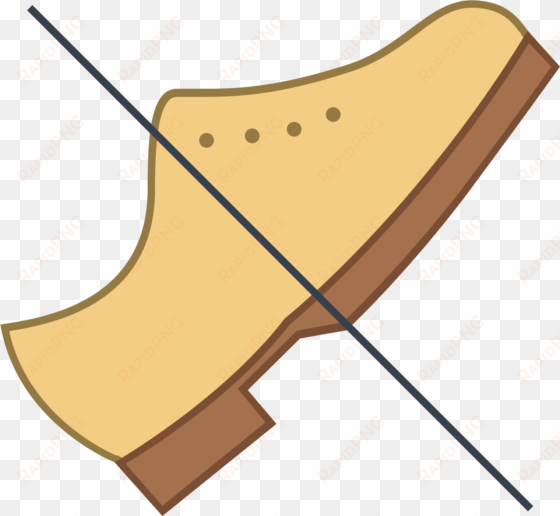 this icon depicts a pair of shoes with a slash mark - shoe