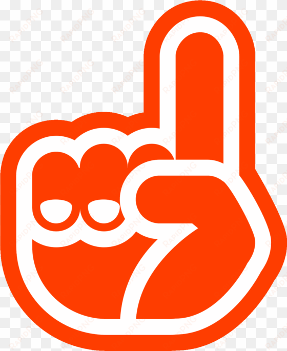 this icon shows a left hand with a finger pointing - finger icon red