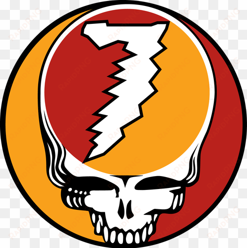 this is a cool logo, combining the state colors of - grateful dead steal your face