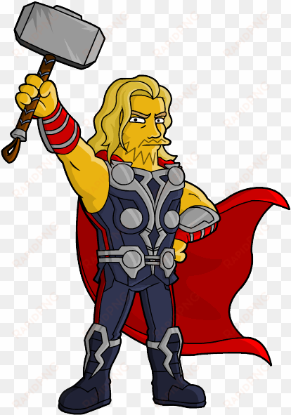 thor from springfield simpsons avengers movie clipart - springfield punx thor