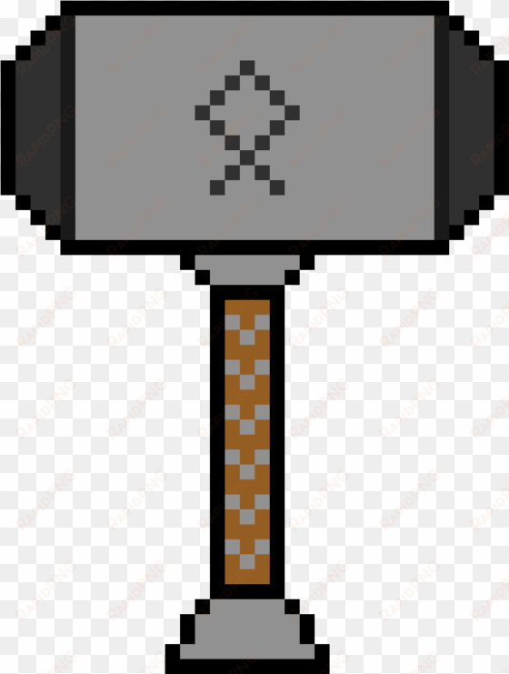 thor's hammer - mjolnir - exit button pixel art