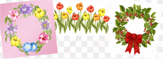 Three Floral Illustrations Of Watercolor Flower Blossoms, - Flower transparent png image