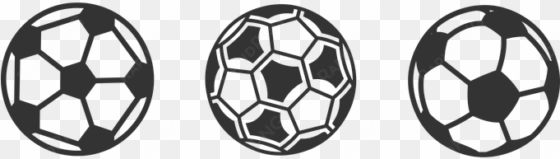 Three Football Object Game Sport Team Socc - Soccer Ball Icon Vector transparent png image