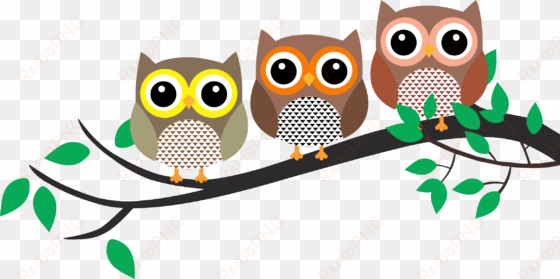 three owls in a tree svg black and white - owl in a tree clipart
