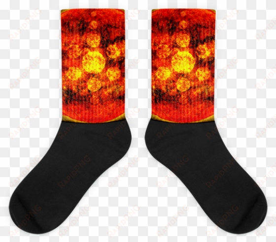 three suns simple spaceship logo - sock