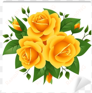 three yellow roses - clipart of yellow roses