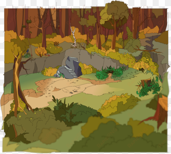 thunderclan forest camp by nifty-senpai - skyclan warrior cats camp