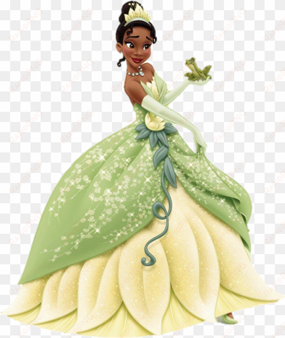 tiana with frog - princess and the frog without background