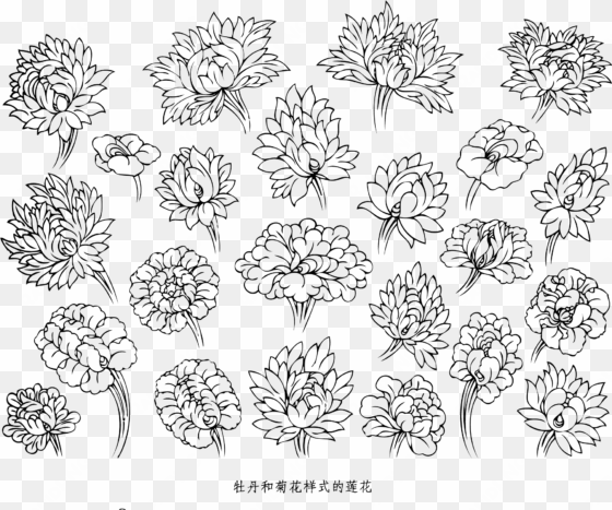 tibet flower pattern vector - flower pattern vector