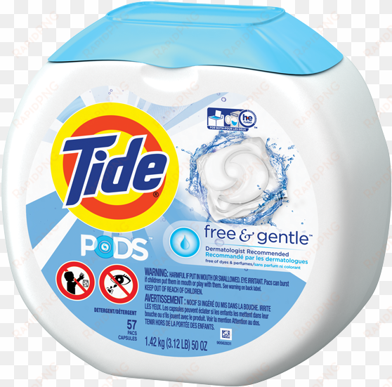 Tide Pods® Free And Gentle Laundry Detergent - Tide Pods Free And Gentle transparent png image