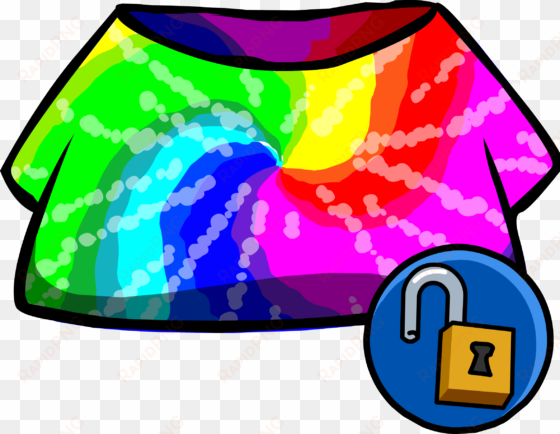 tie dye shirt clothing id 14074 - club penguin rare body items