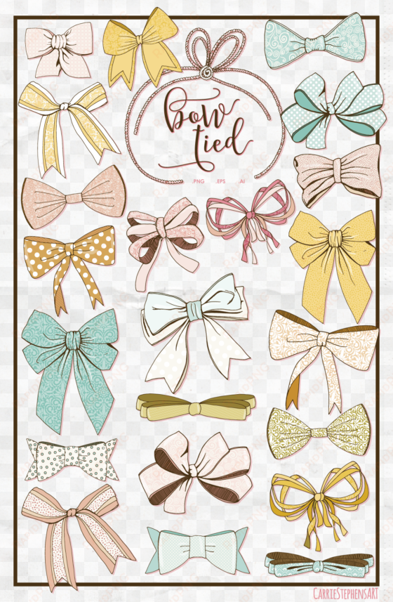 tied bow clipart hand drawn ribbons in 2018 - leptidea