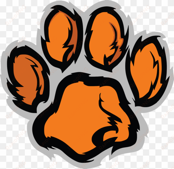 tiger paw clemson university clip art - tiger paw print clipart