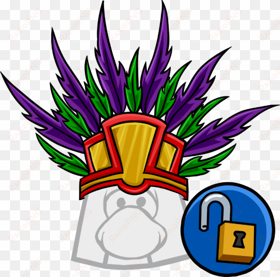 tiki tiki headdress clothing icon id 11435 updated - headdress club penguin