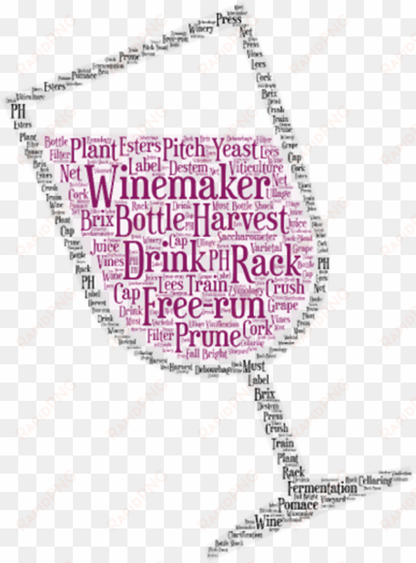 tilted wine glass silhouette word cloud red wine - wine
