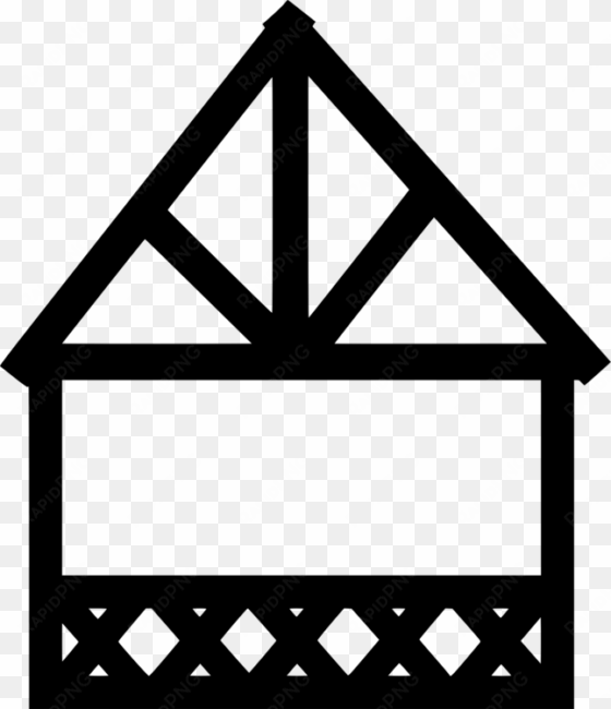 timber roof truss logo drawing house - oparcie krokwi na murłacie