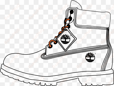 timberland - timberland boot coloring page