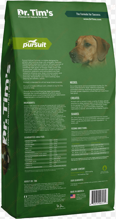 tim's pursuit active dry dog food - dog food