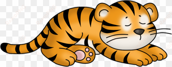 tips for better sleep - tiger sleeping clipart