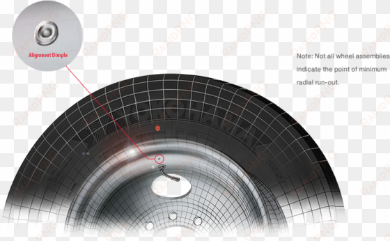 tire valve alignment dimple - tunnel