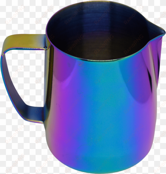 titanium multicolor latte art pitcher - jug