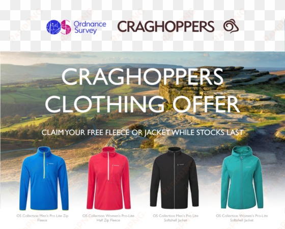 to claim your free craghoppers fleece worth £30 - ordnance survey