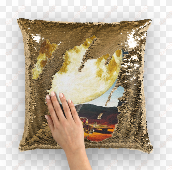 to the moon and never back ﻿sequin cushion cover - cushion