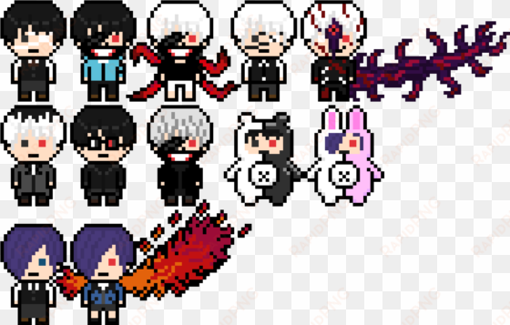 tokyo ghoul danganronpa-like pixel arts - tokyo ghoul pixel art