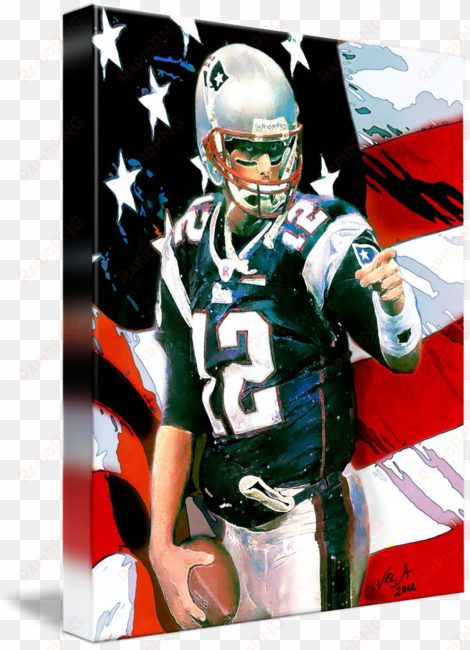 tom brady patriots png image royalty free stock - gallery-wrapped canvas art print 16 x 20 entitled nfl,