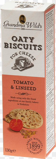 tomatoe and linseed - grandma wild's oaty biscuits for cheese - mature cheddar