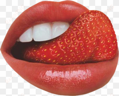 tongue png - lips with strawberry tongue