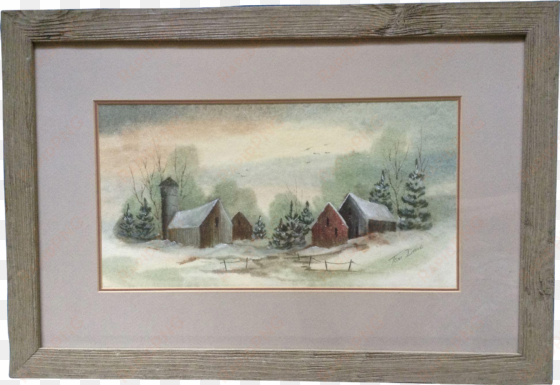 toni dane, watercolor painting, small rural village - watercolor painting
