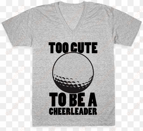 too cute to be a cheerleader v-neck tee shirt - too cute to be a cheerleader (hockey) t-shirt: funny