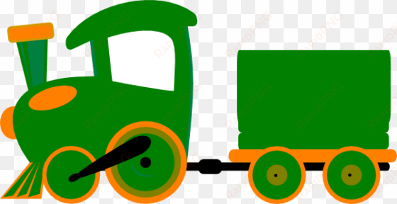 toot toot train and carriage clip art - green train clipart