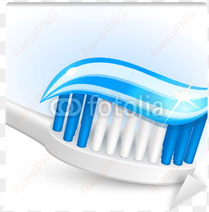 toothbrush and gel toothpaste wall mural - toothpaste