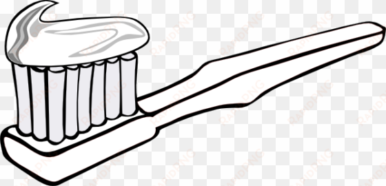 Toothbrush Clipart Black And White - Coloring Page Of Toothbrush transparent png image