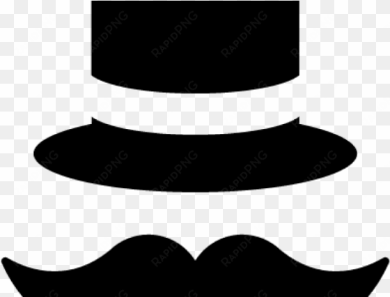 top hat clipart mustache - top hat and moustache