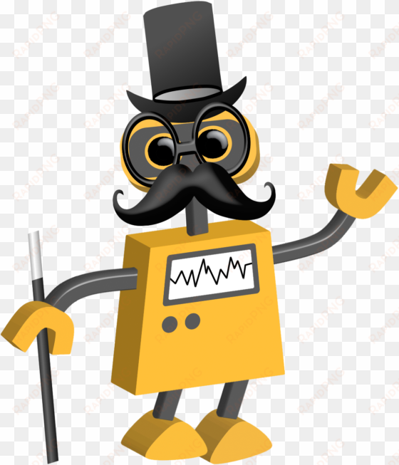 top hat - robot cartoon transparent