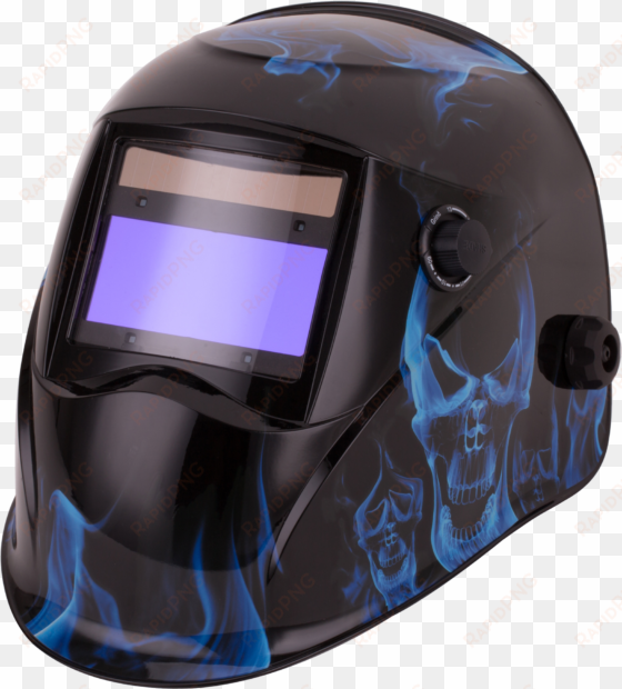 topgun warrior auto-darkening welding helmet blue inferno - welding helmet