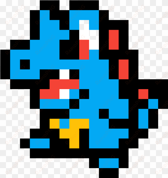 totodile - pokemon pixel art mudkip