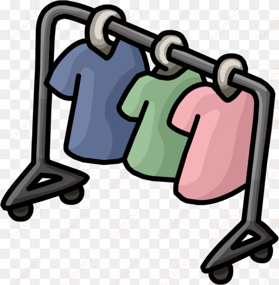 town clothing rack - clothes rack clipart png