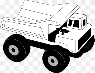 toy fire truck icon, png clipart image - toy truck black and white