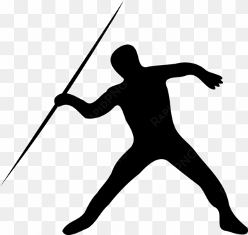 track & field sports running sprint silhouette - javelin thrower silhouette